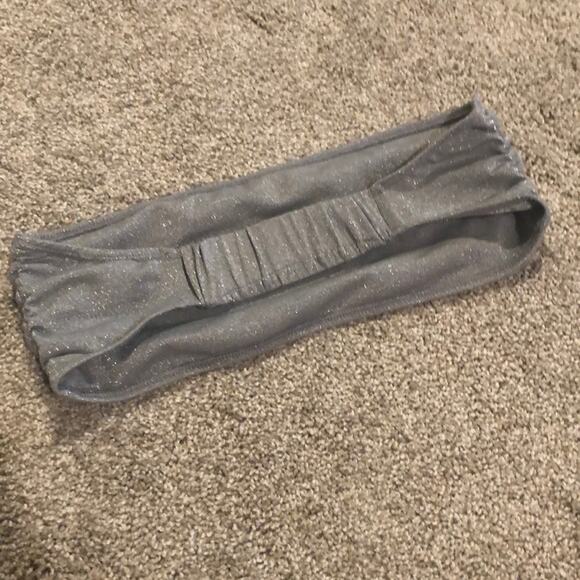 Vintage y2k material‎ girl gray and silver metallic bandage bra size M/L - Picture 2 of 5